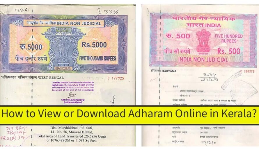 How to Download Property Deed (Aadharam) Online Through Government Website in Kerala