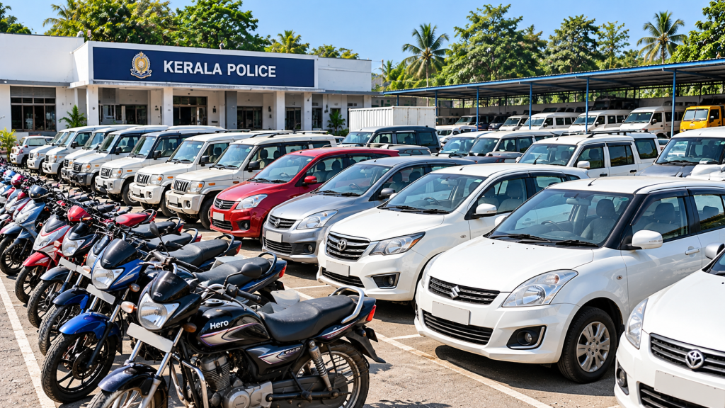 Kerala Police Vehicle Auction 2026: 611 Vehicles Online Kerala Police online vehicle auction of 611 unclaimed vehicles in 2026
