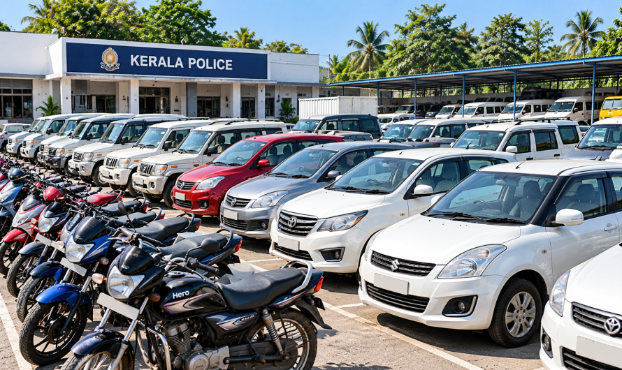Kerala Police Vehicle Auction 2026: 611 Vehicles Online